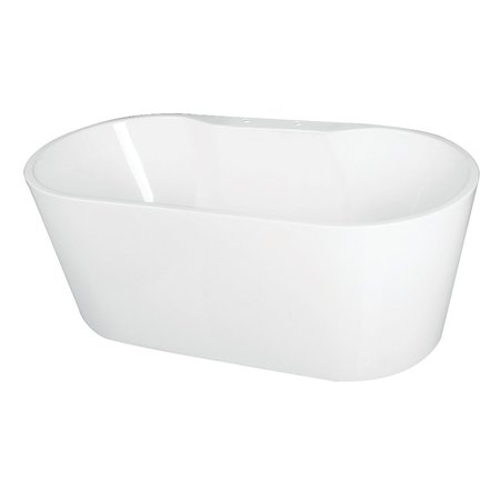 AQUA EDEN Freestanding Bathtubs, 63 L, 29.5 W, White, Acrylic VT7DE633023